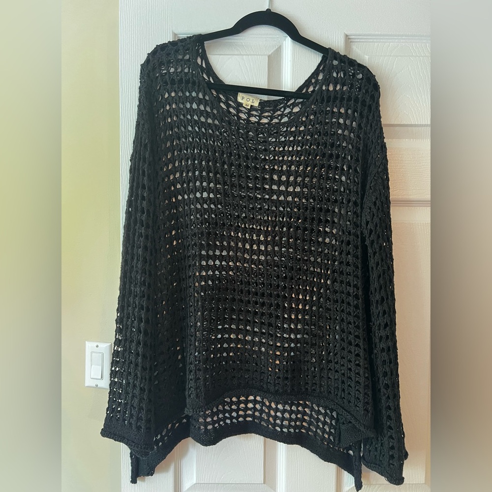 POL Black Knit Sweater, Medium